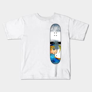 Distressed Skateboard - NC - Cammy Kids T-Shirt